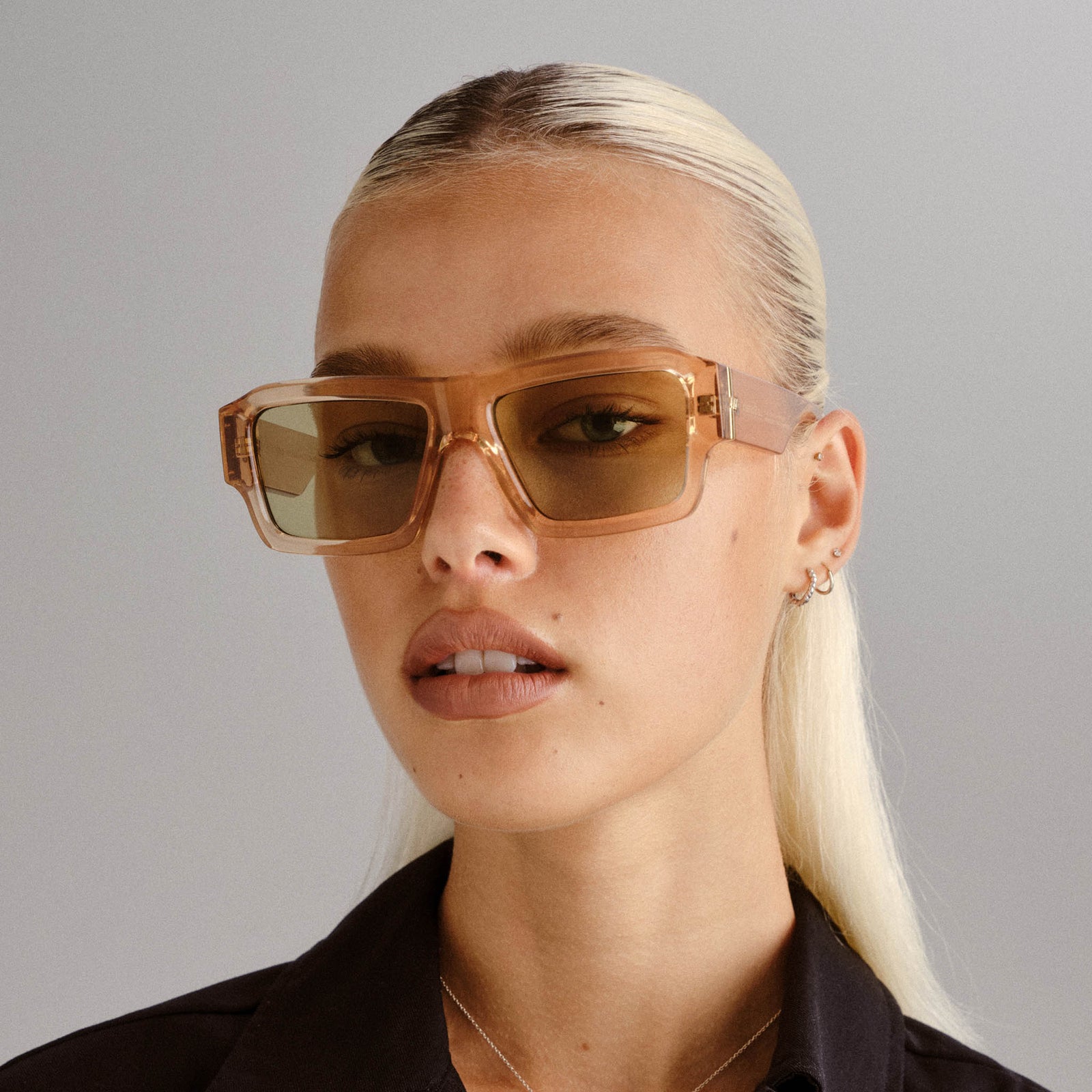Polygraph Sand Female Rectangle Sunglasses | Le Specs