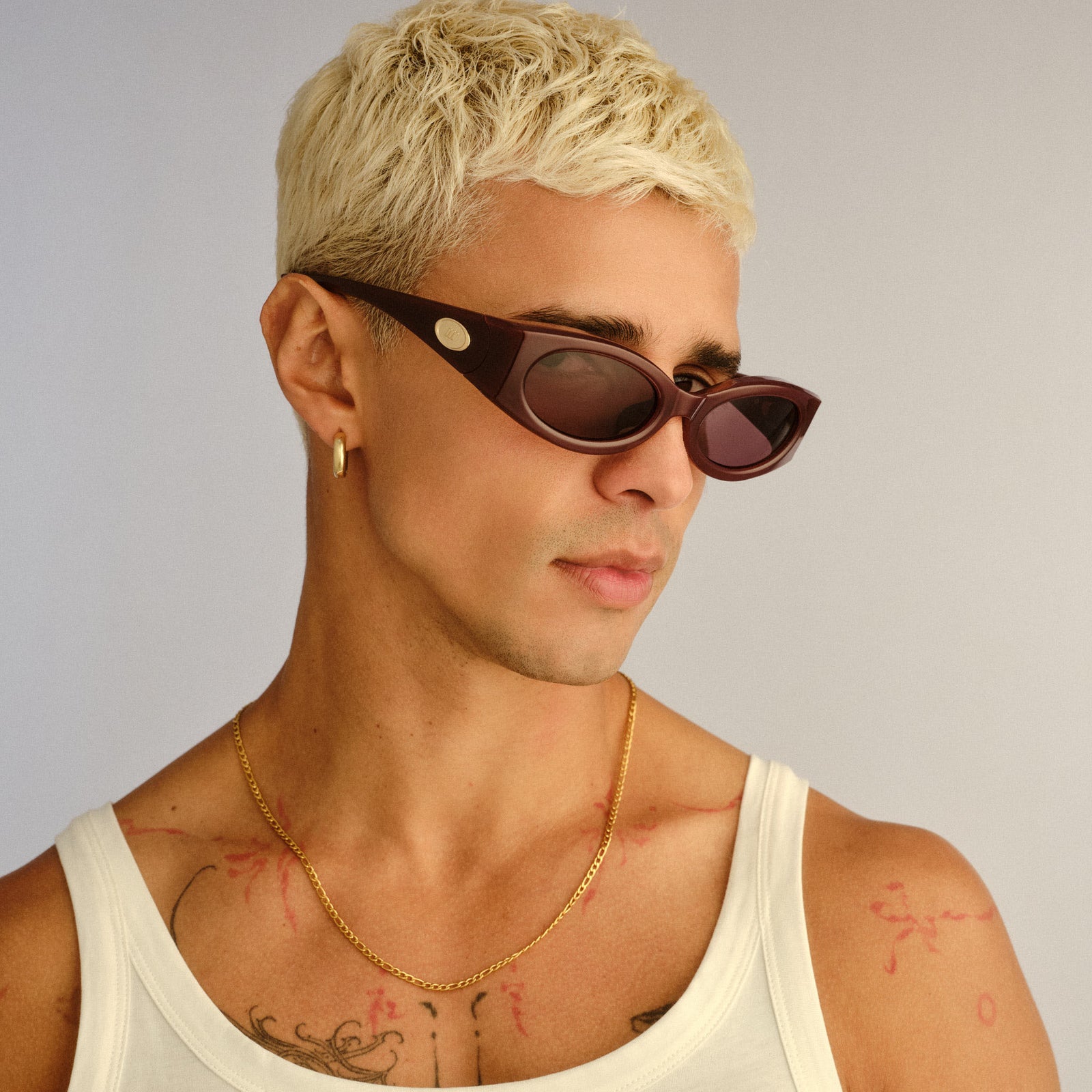 Glaciem Burgundy Uni-Sex Wrap Sunglasses | Le Specs
