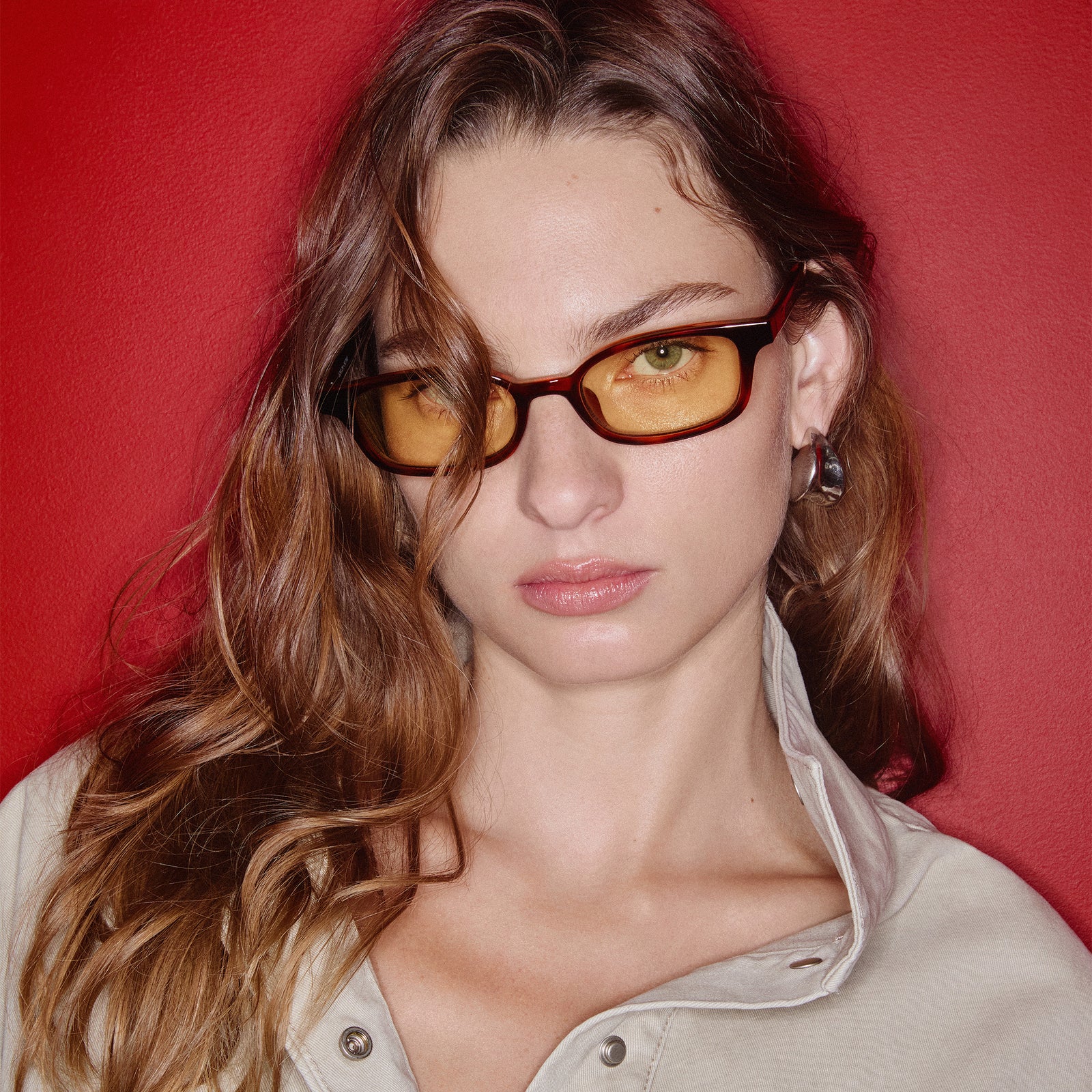 Echelon + Toffee Tort Uni-Sex Rectangle Sunglasses | Le Specs