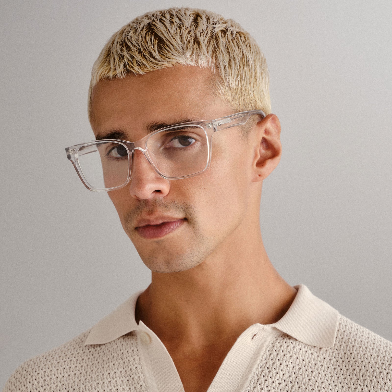 Kova Crystal Clear Male D-Frame Optical Frames | Le Specs