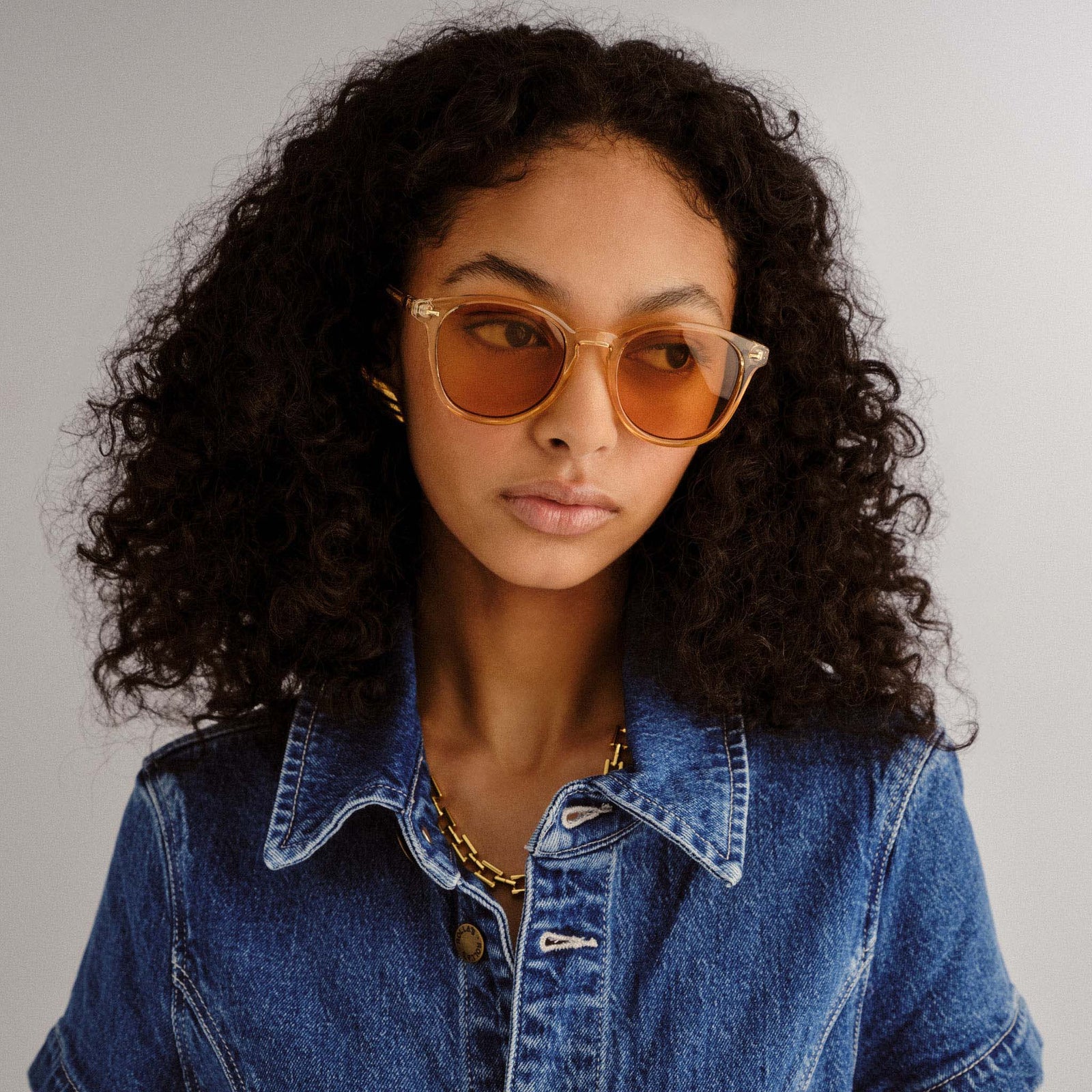 Bandwagon Sand Uni-Sex Round Sunglasses | Le Specs