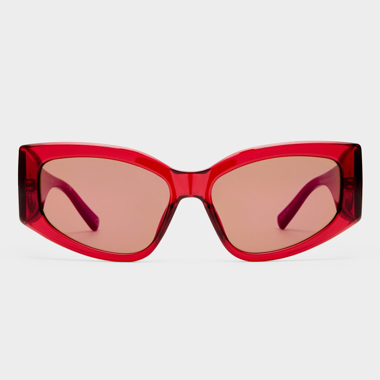 The Haunting Cherry Lacquer Female Cat-Eye Sunglasses | Le Specs