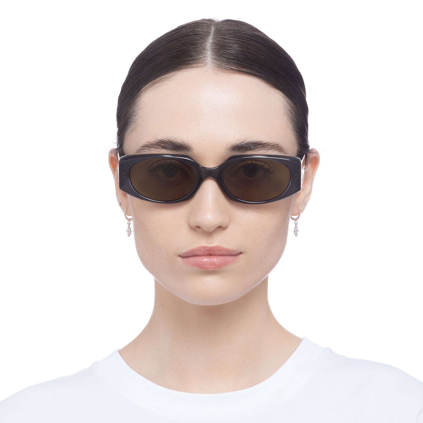 Persona Shadow Grey Uni-Sex Oval Sunglasses | Le Specs