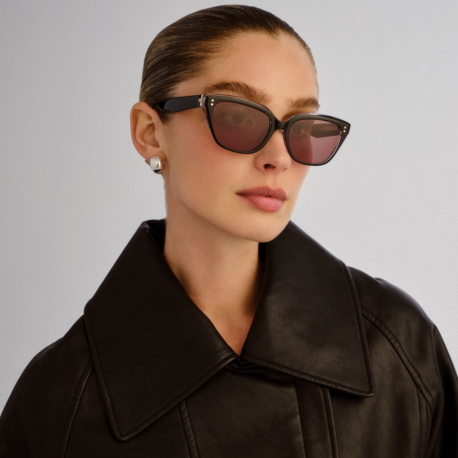 Horizon Black Female D-Frame Sunglasses | Le Specs