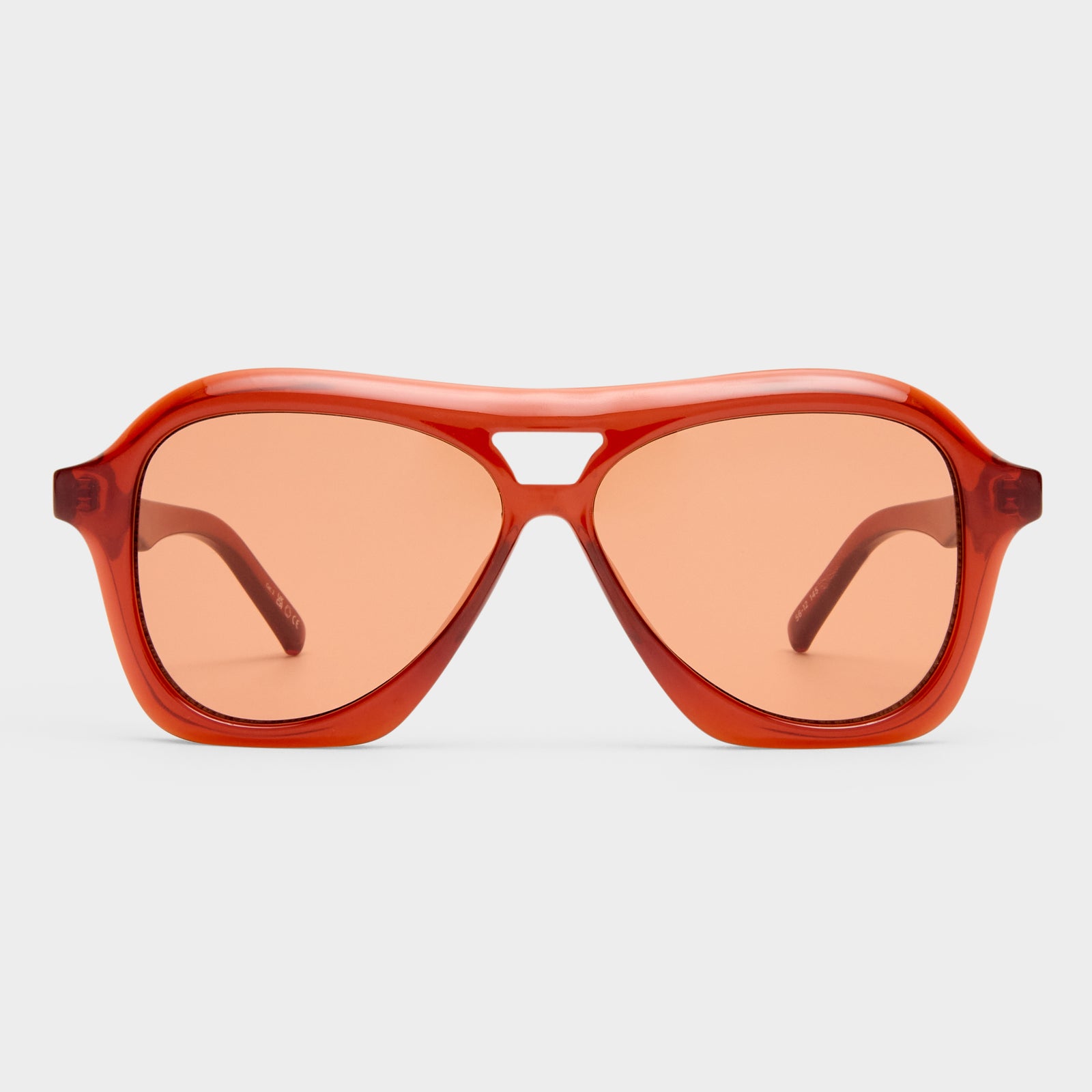Drizzle Tangerine Uni-Sex Aviator Sunglasses | Le Specs