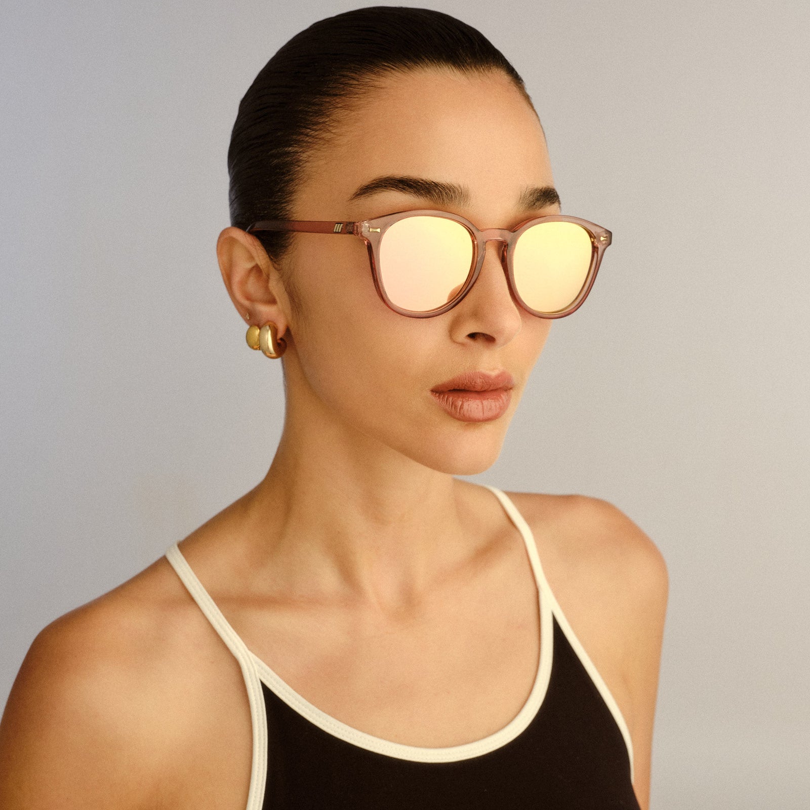 Bandwagon Mink Uni-Sex Round Sunglasses | Le Specs