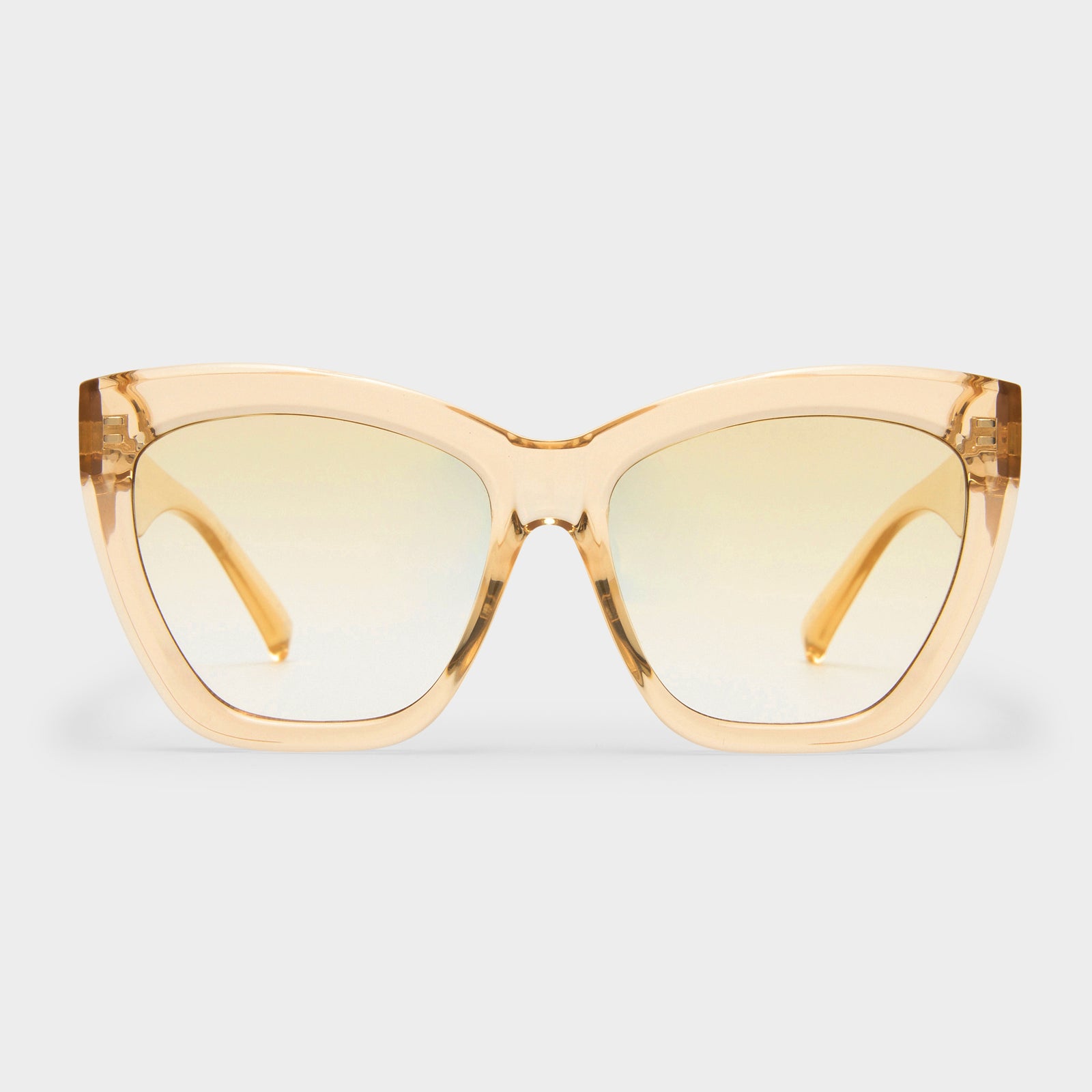 Vamos Champagne Female Cat-Eye Sunglasses | Le Specs