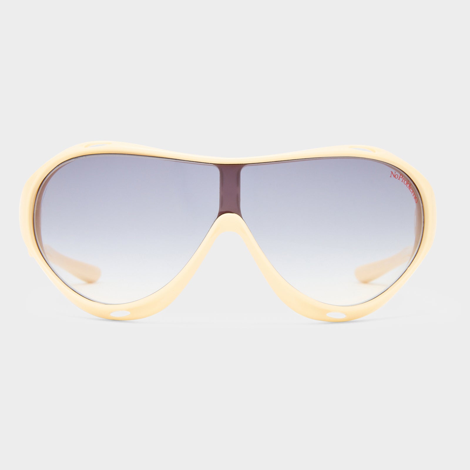 Iris Off White Uni-Sex Shield Sunglasses | Le Specs