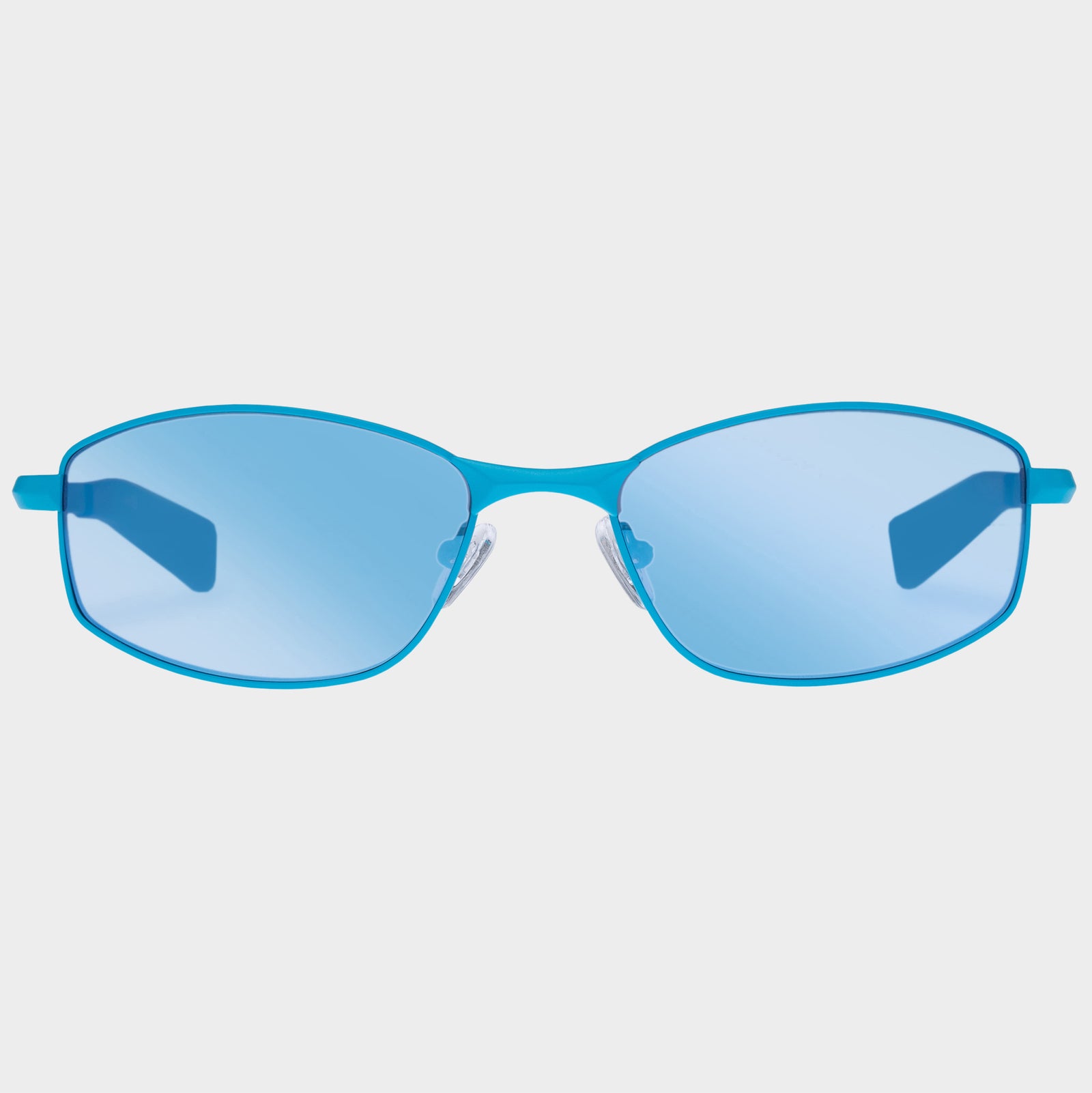 Star Beam Matte Cyan Uni-Sex Wrap Sunglasses | Le Specs