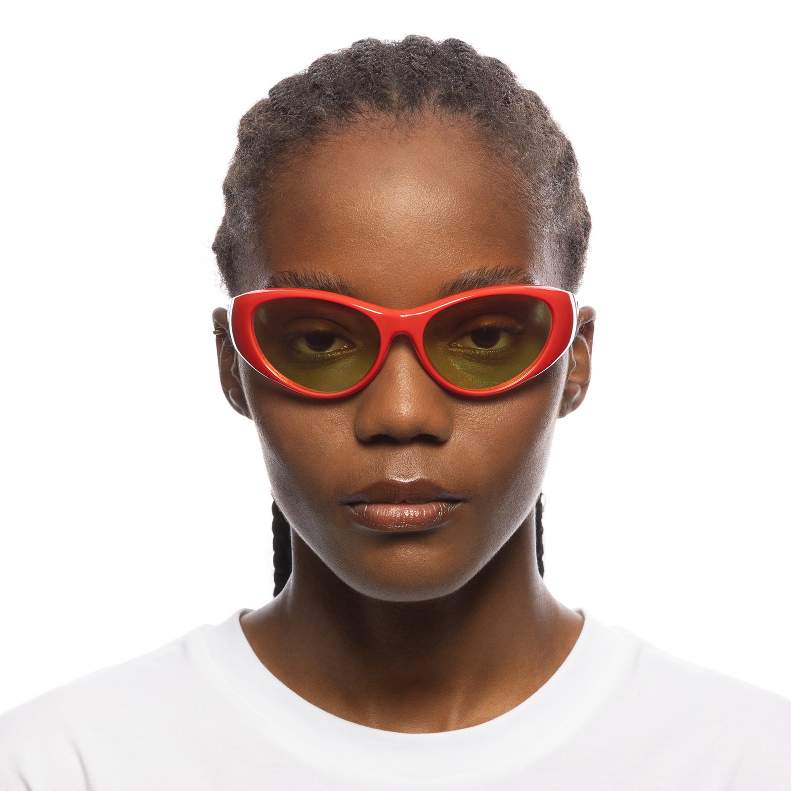 Dotcom Red Chrome Uni-Sex Wrap Sunglasses | Le Specs