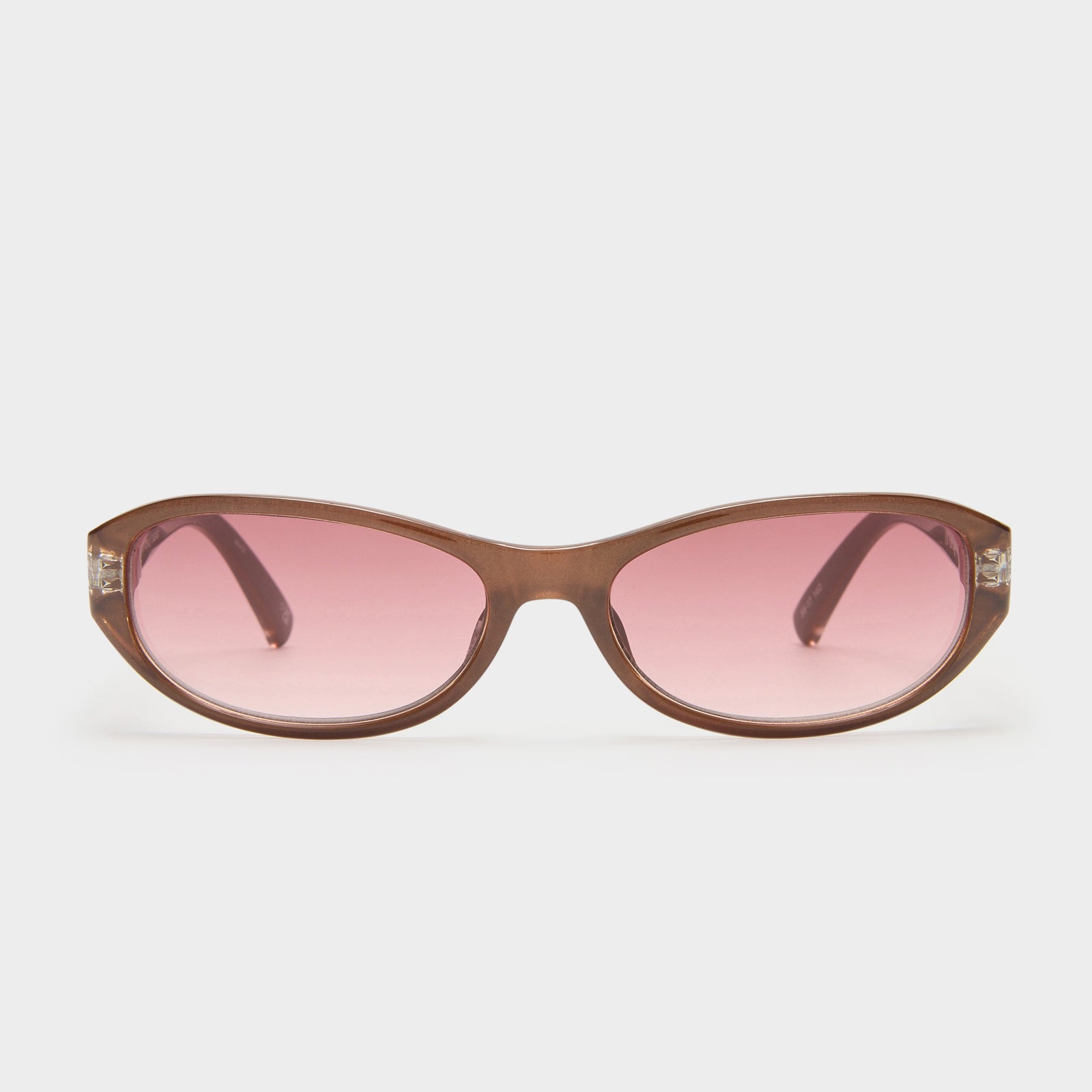 Dont Cha Pearl Chocolate Female Oval Sunglasses | Le Specs
