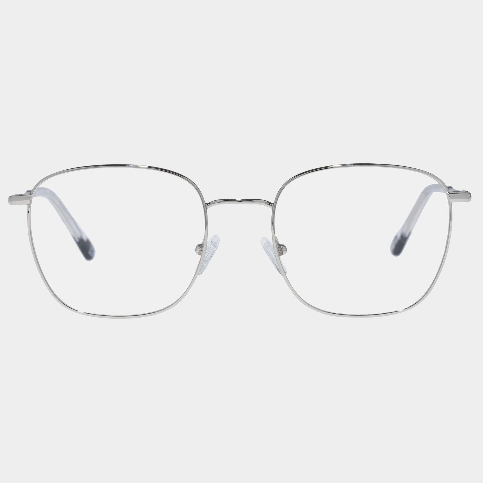 Tempus Silver Uni-Sex Square Optical Frames | Le Specs
