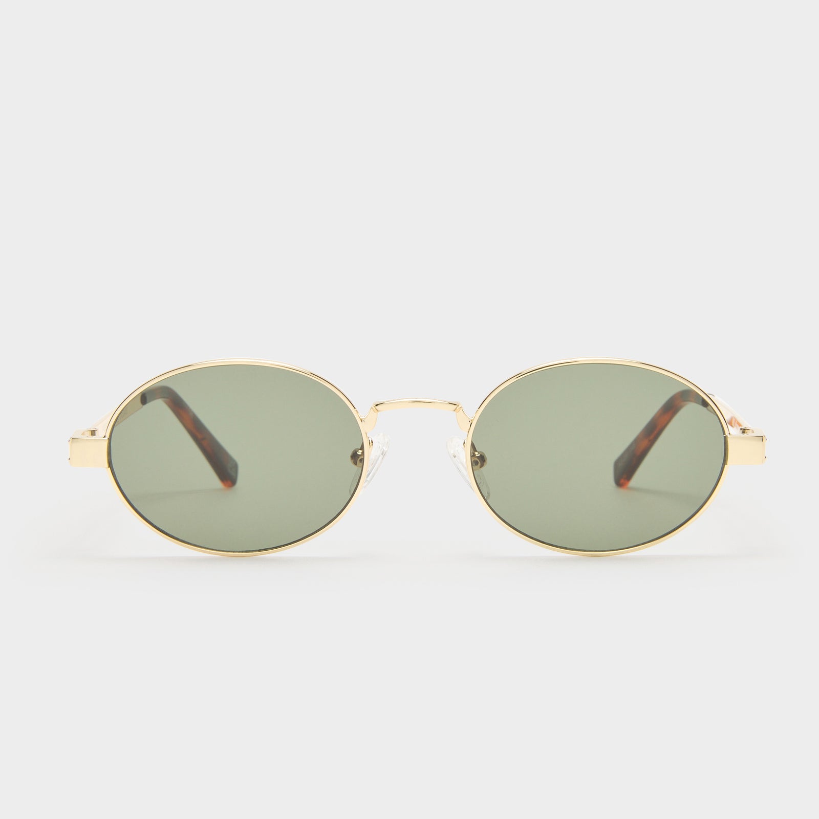 Poseidon Deux Gold Uni-Sex Oval Sunglasses | Le Specs