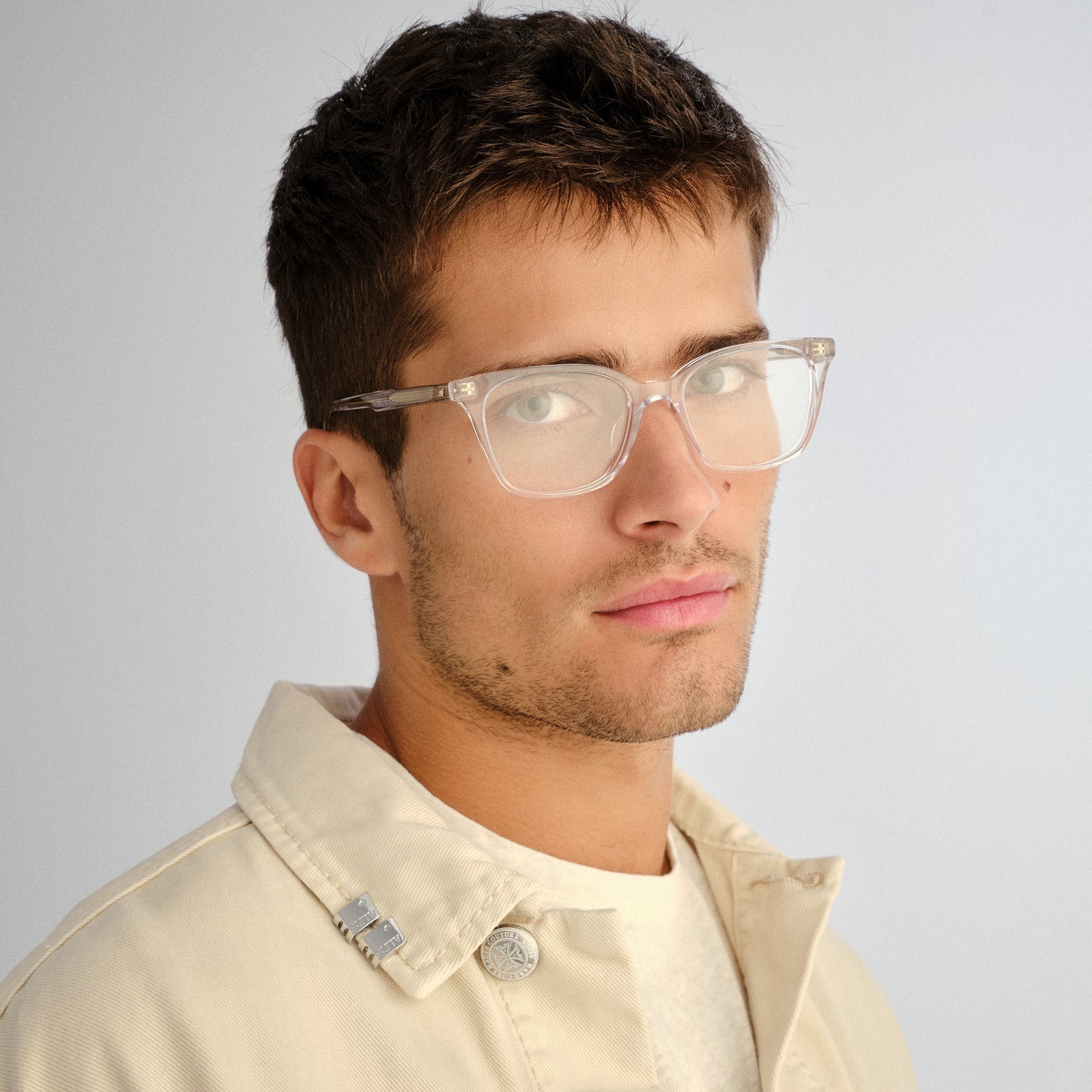 Off Script Clear Uni-Sex Cat-Eye Optical Frames | Le Specs