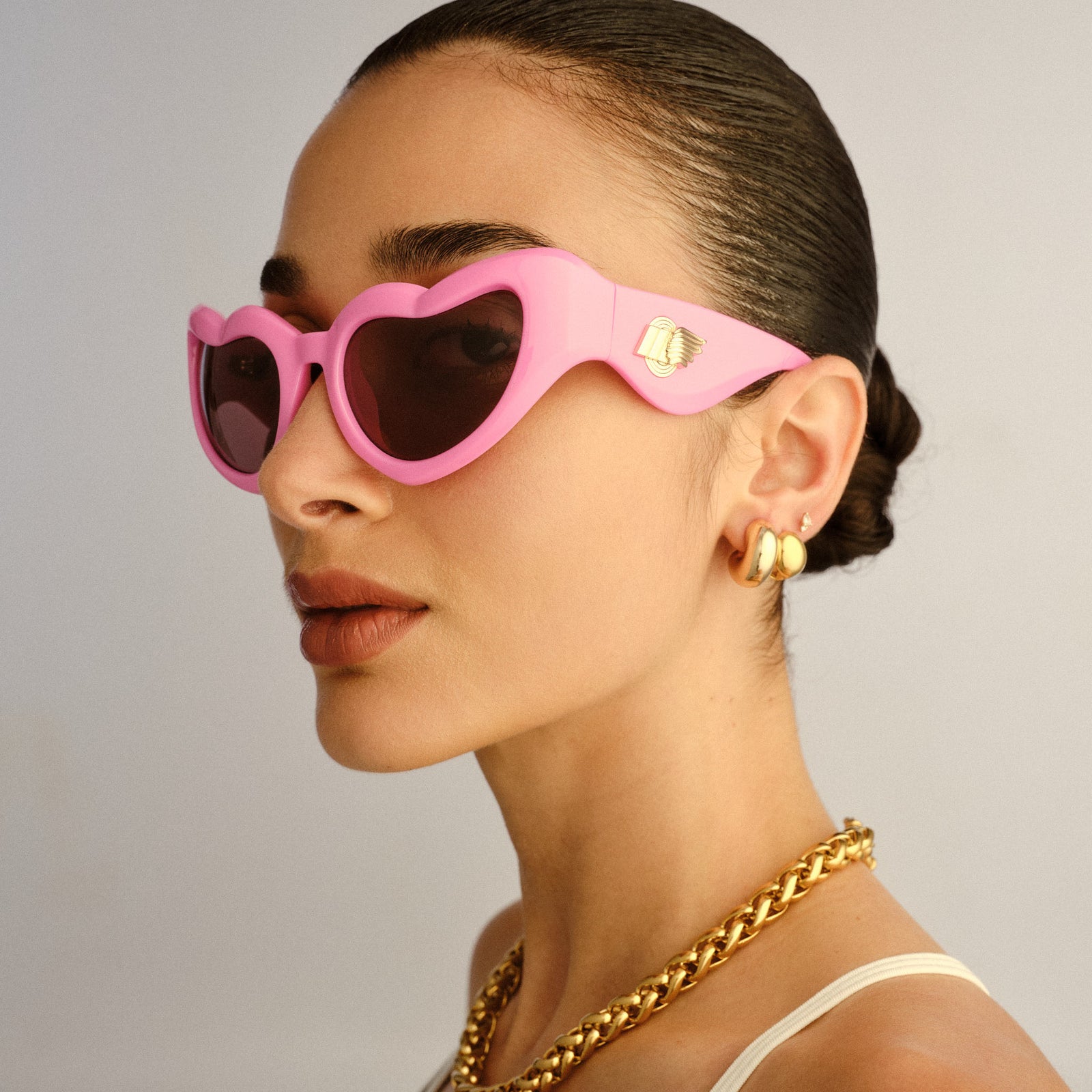 Fast Love Powder Pink Female Cat-Eye Sunglasses | Le Specs