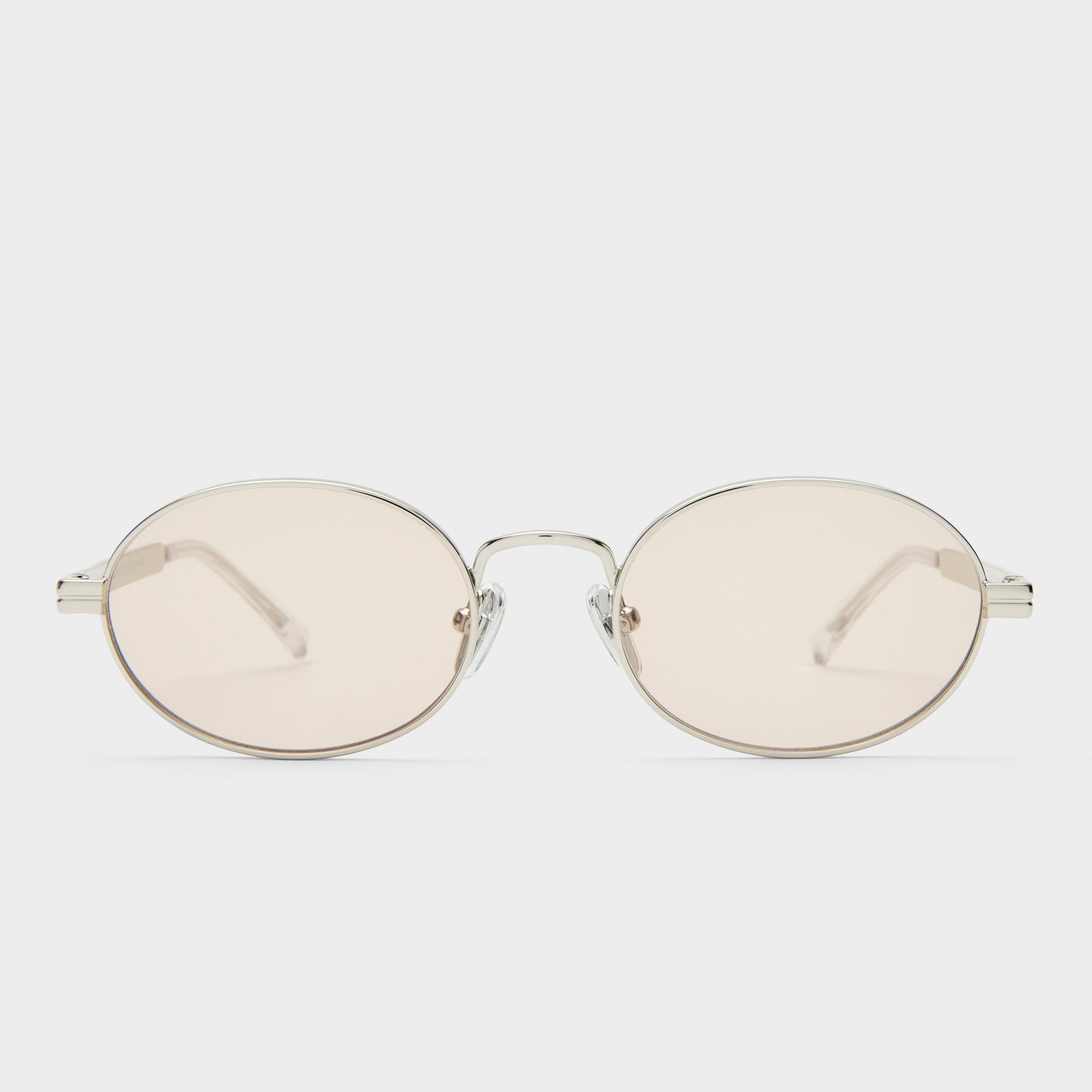Side Bar Silver Uni-Sex Round Sunglasses | Le Specs