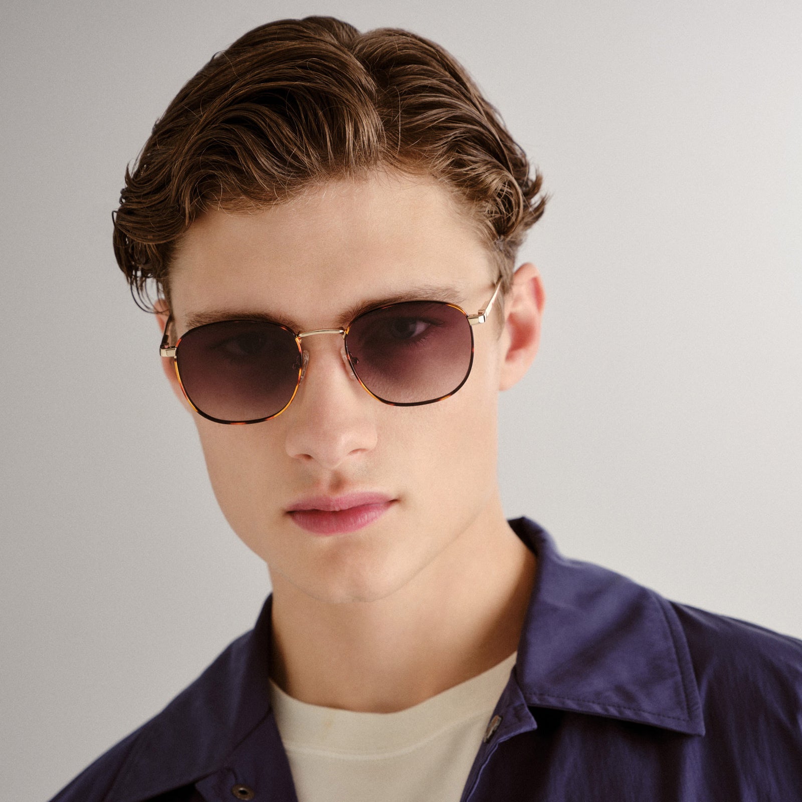 Neptune Deux Bright Gold Tort Uni-Sex Square Sunglasses | Le Specs