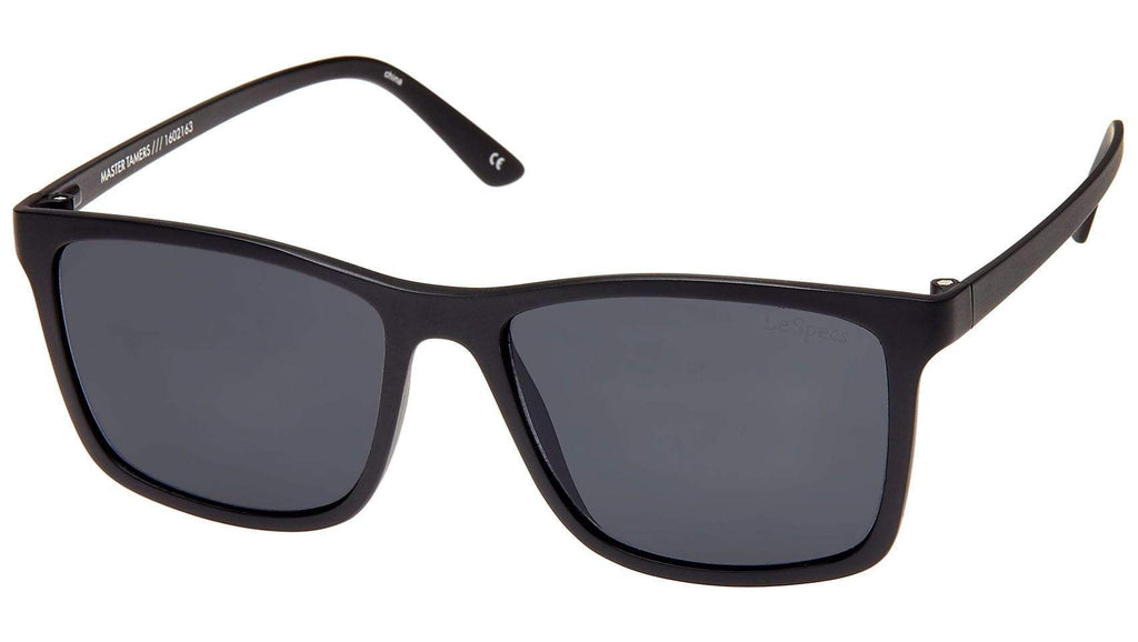 Master Tamers Matte Black Men's D-Frame Sunglasses | Le Specs