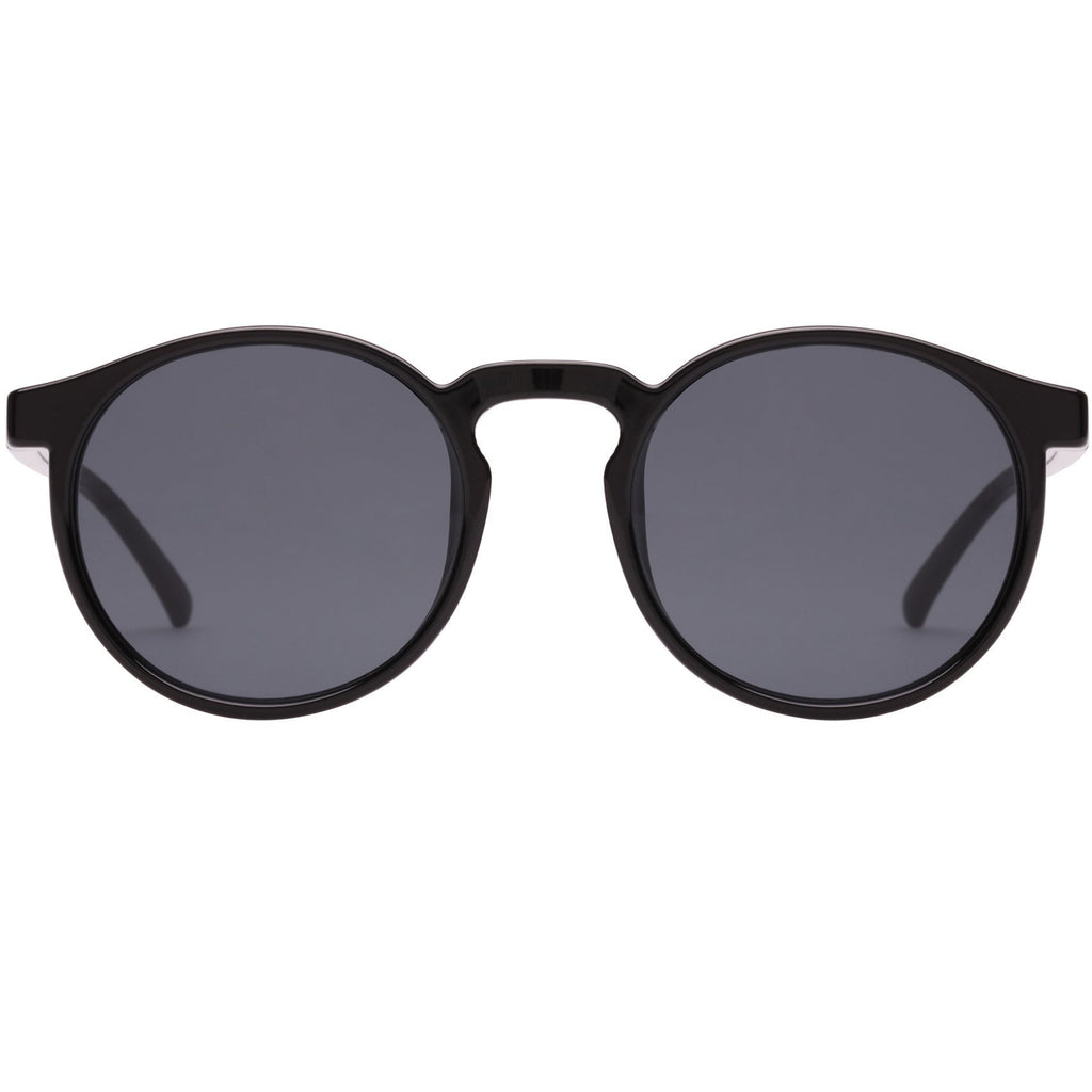 Teen Spirit Deux Black Uni-sex Round Sunglasses | Le Specs