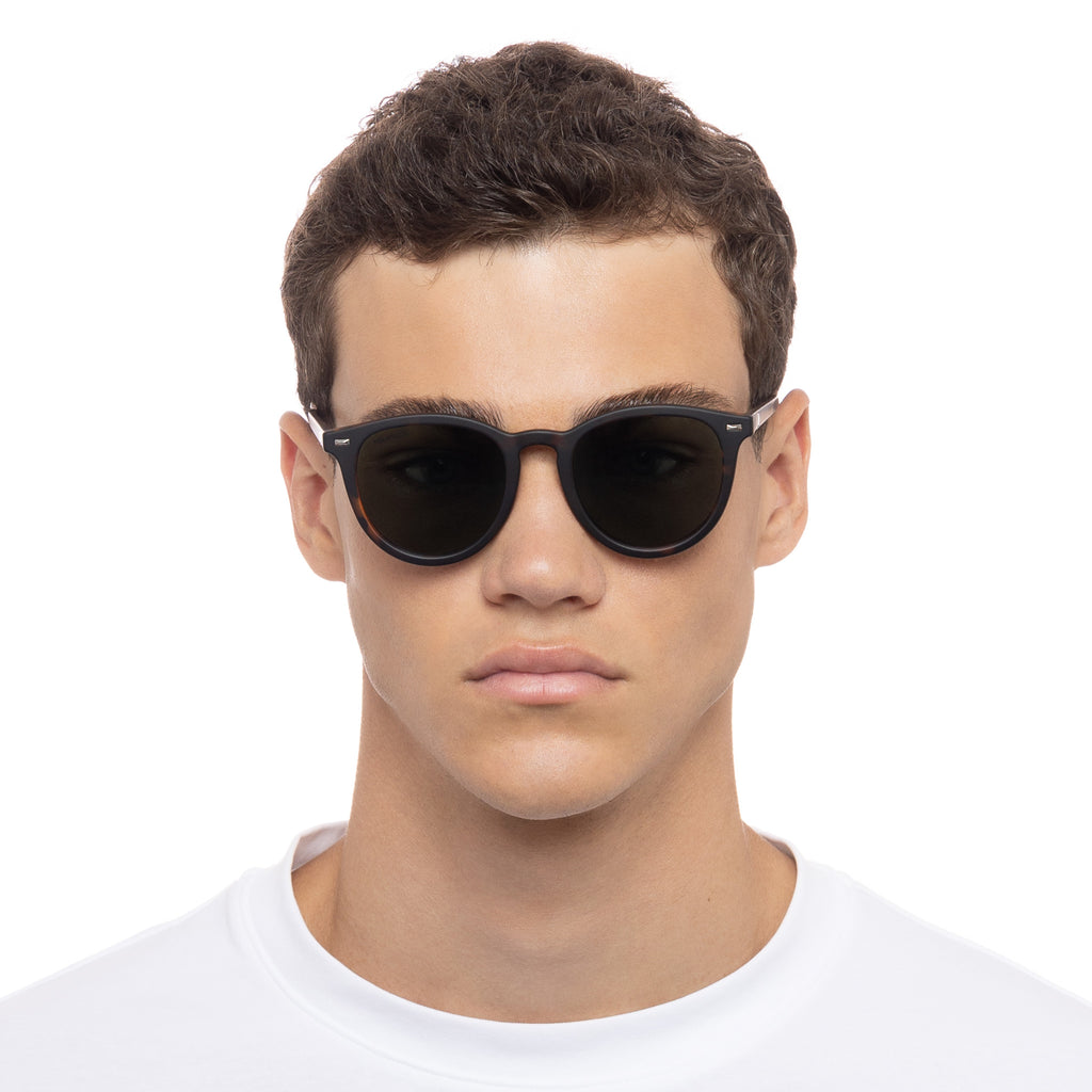 Fire Starter Matte Tort Uni-sex Round Sunglasses | Le Specs