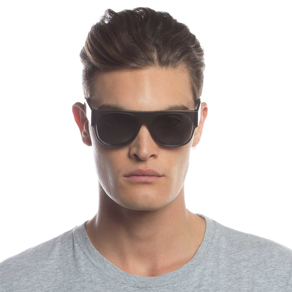 Floatation Matte Black Uni-sex D-Frame Sunglasses | Le Specs