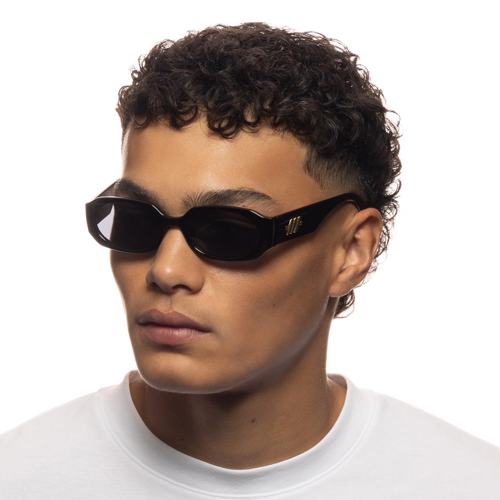 Shebang Black Uni-sex Octagon Sunglasses
