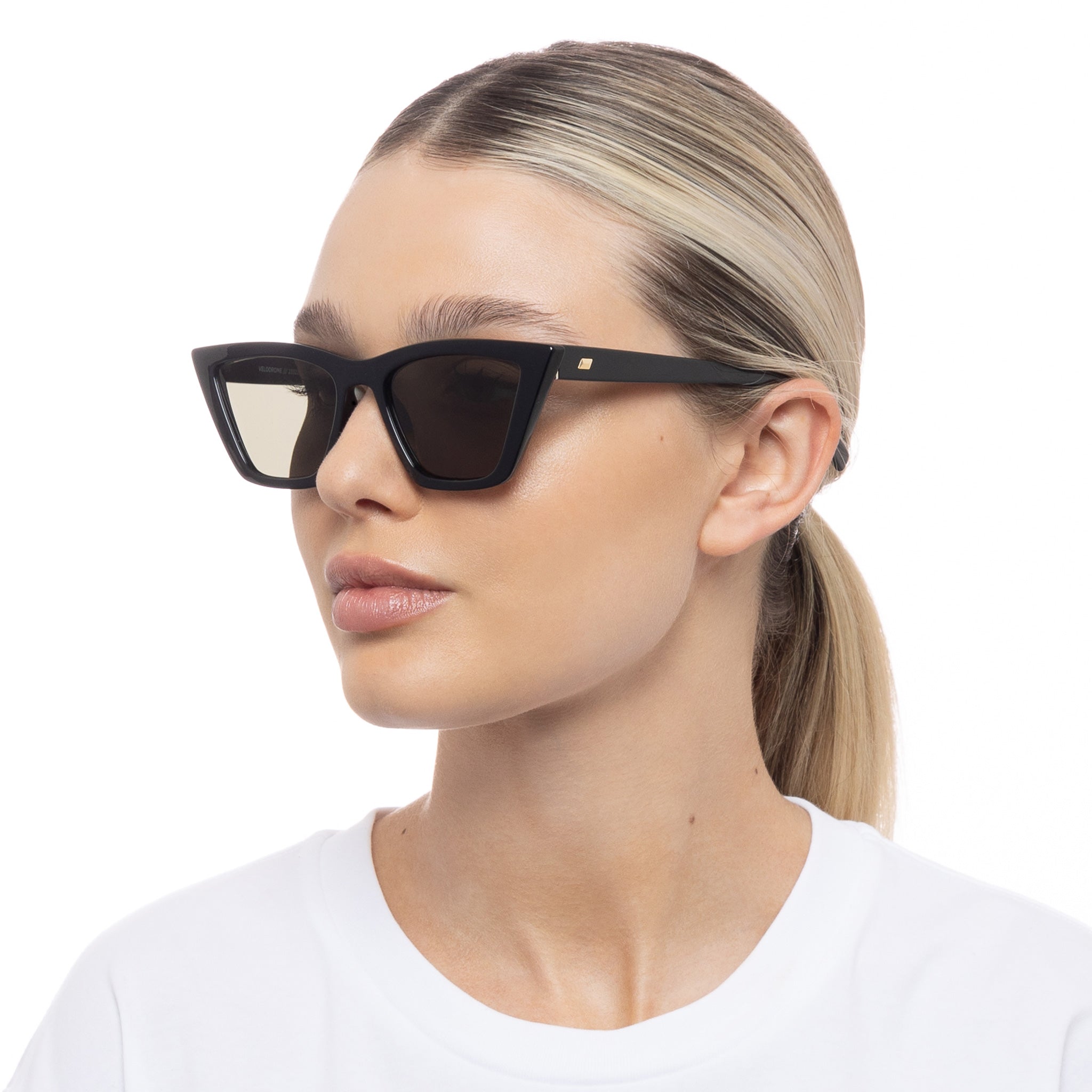 Velodrome Black Women's Cat-Eye Sunglasses | Le Specs